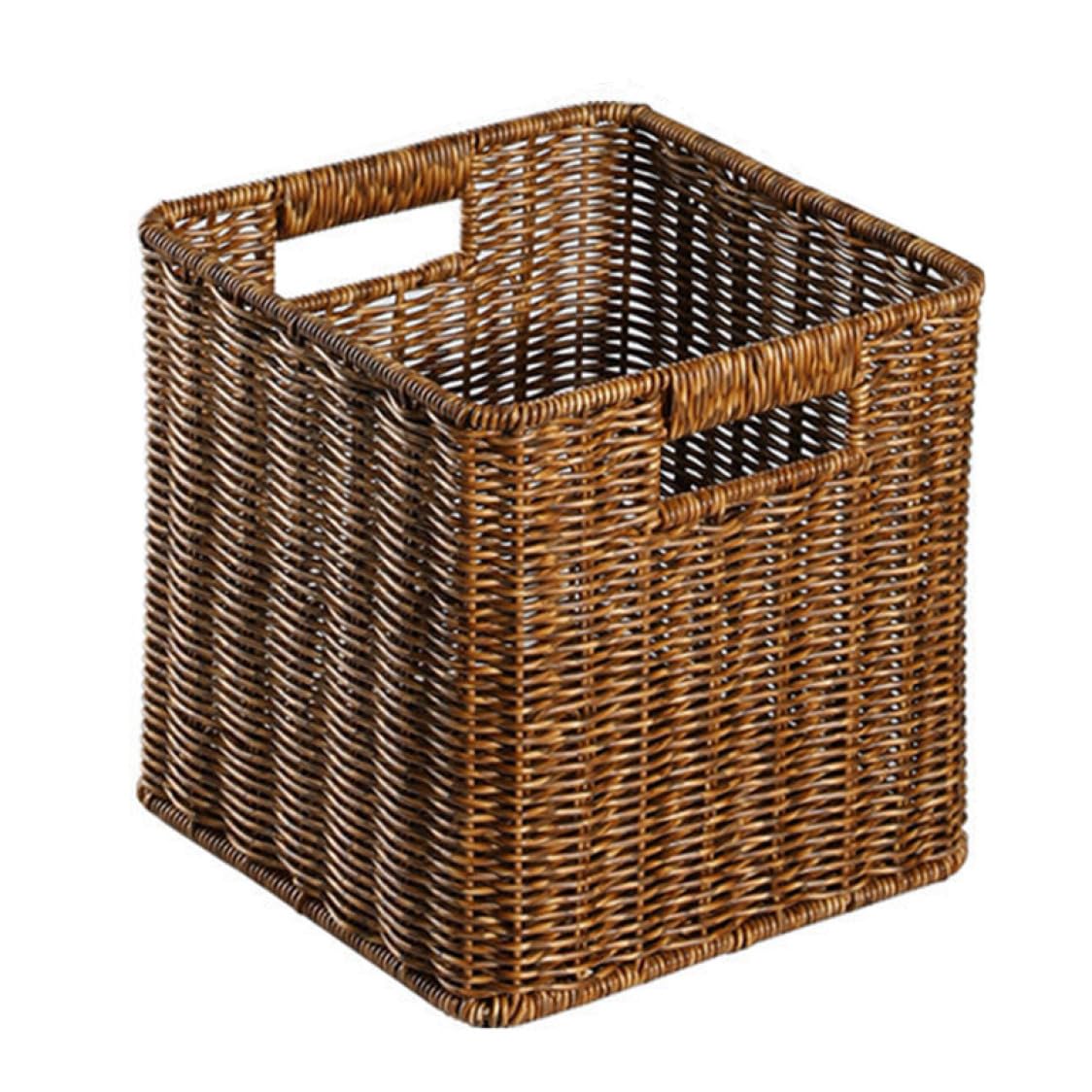 Amazon｜MJKQ9 洗えるカゴ バスケット 33*33*33cm 重ねられる カゴ