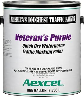 Quick-Dry 20-minute Dry Traffic & Zone Marking Paint, Water-based Latex, Veteran's Purple, 1-Gallon