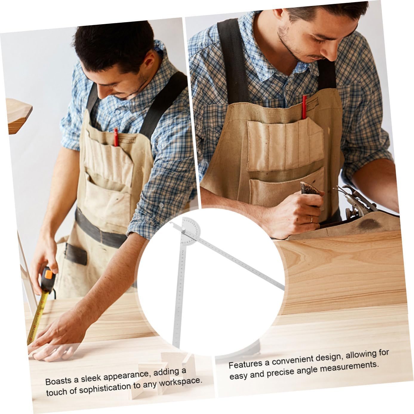 MAGICLULU Swing Arm Protractor for Precise Angle Measurement Woodworking and Construction and Angle Tool for Carpenters