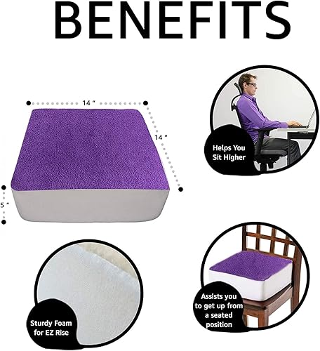 Miniatura 4 de Comfort Finds Rise with Ease - Cojín de asiento grueso y firme para silla, almohadilla de espuma extra gruesa para el hogar, patio, oficina y