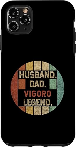 Funda para iPhone 11 Pro Max Husband Dad Vigoro Legend Vintage para el Día del Padre