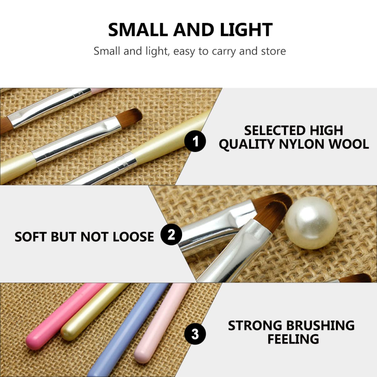 FRCOLOR 32pezzi Pennelli Per Nail Art Con Manici Ergonomici e Bristle Resistenti Per Estensioni e Decorazioni Unghie Per Uso Professionale e Personale