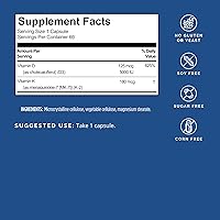 Vista 2 de BRAINMD Vitamin D3 + K2, 60 Capsules - Synergistic Support for Healthy Bones & Cognition - Gluten Free - 60 Servings