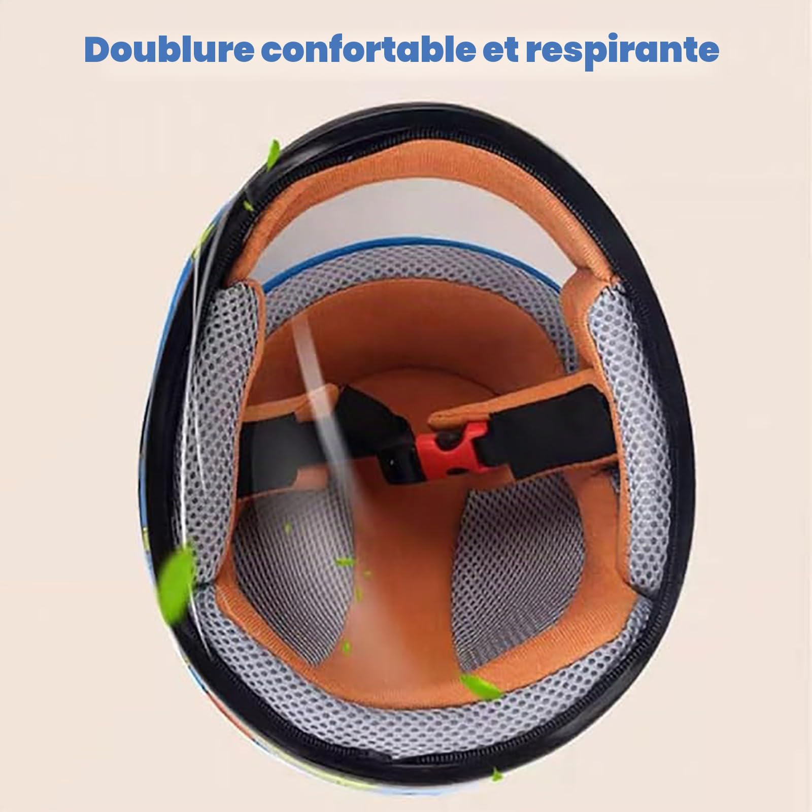 Casque De Moto Intégral Pour Enfants QKDWQZ, Casque De Scooter Homologué ECE, Compatible ATV, Adventure, Scooter, Cruiser/ Touring, UTV, Street Bike, DOT