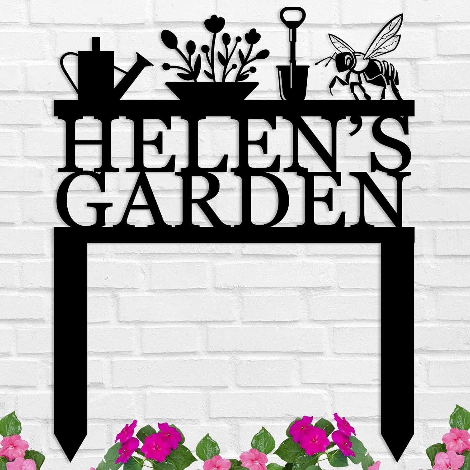 Personalized Garden Signs with Stake, Custom Garde Outdoors, Customized Garden Sign with Stake(18 inch H- 36 inch H)