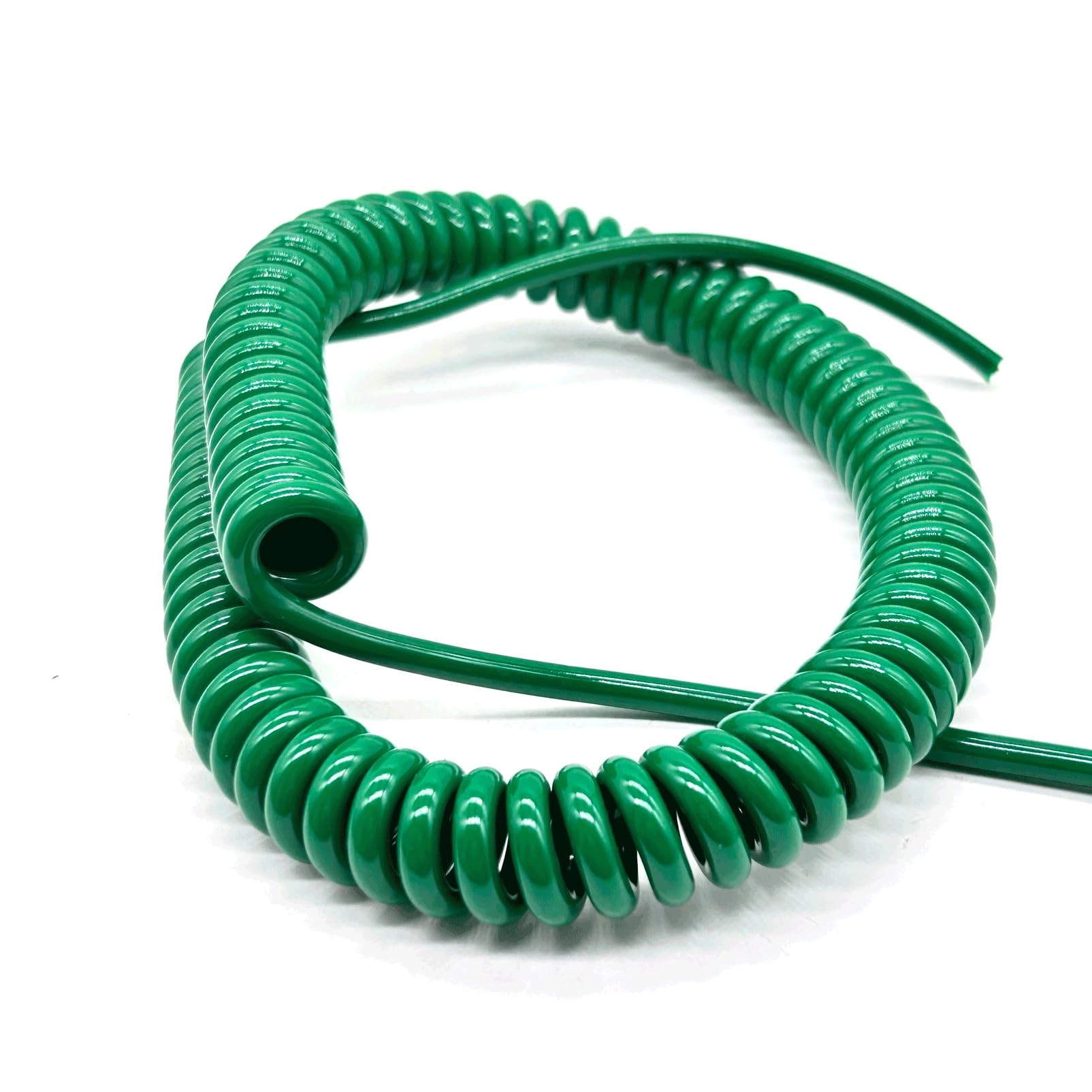 Cavo elettrico a spirale verde morbido unipolare da 13 AWG, 2,5 mm2, 1 nucleo Retrattile(Stretch 12 Meters)