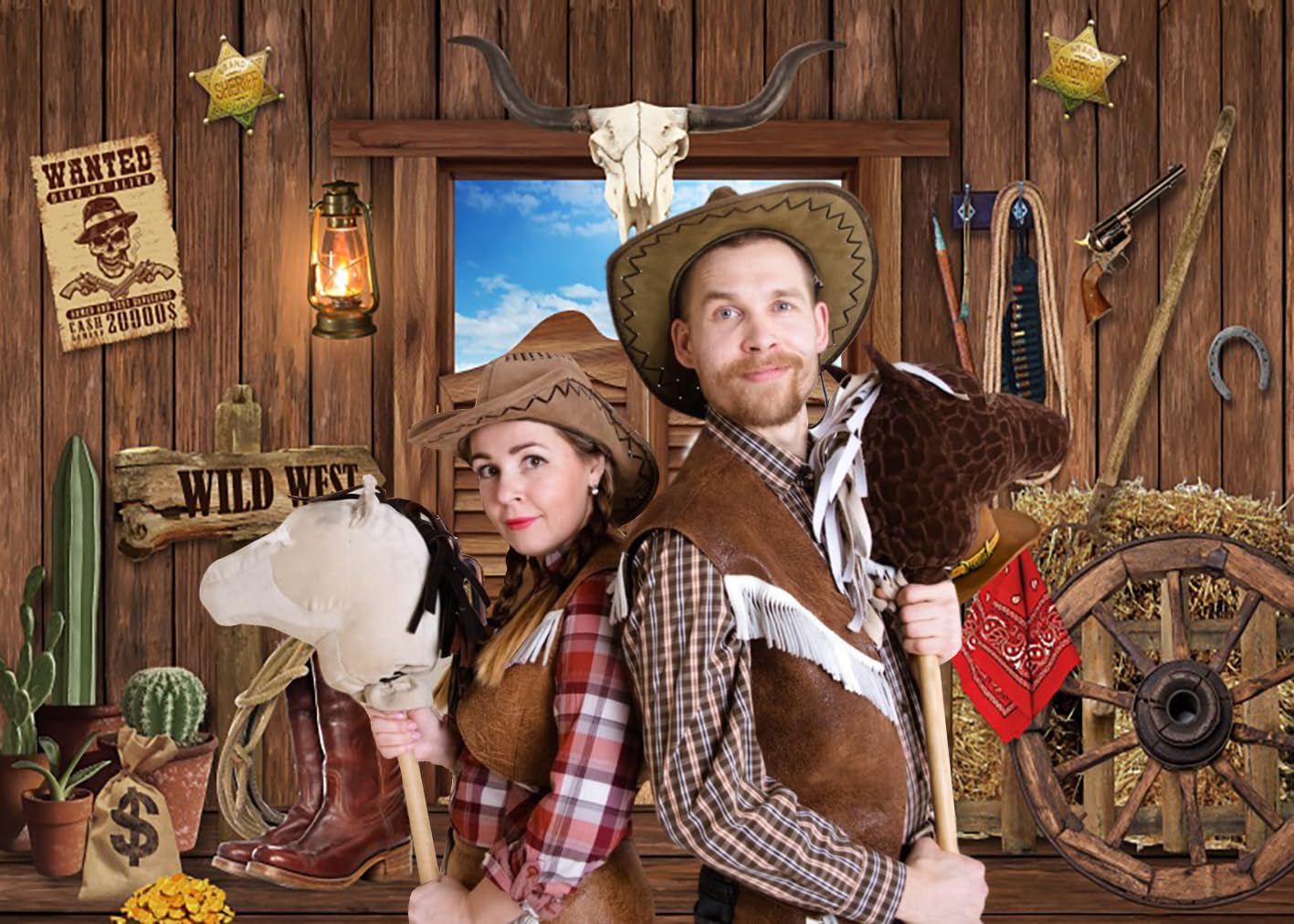 3.6x3m Sfondo Western Cowboy Decorazione rodeo selvaggio West Bar saloon rustico Porta di fienile in legno Sfondo fotografico Tema western Decorazioni per feste di compleanno per bambini