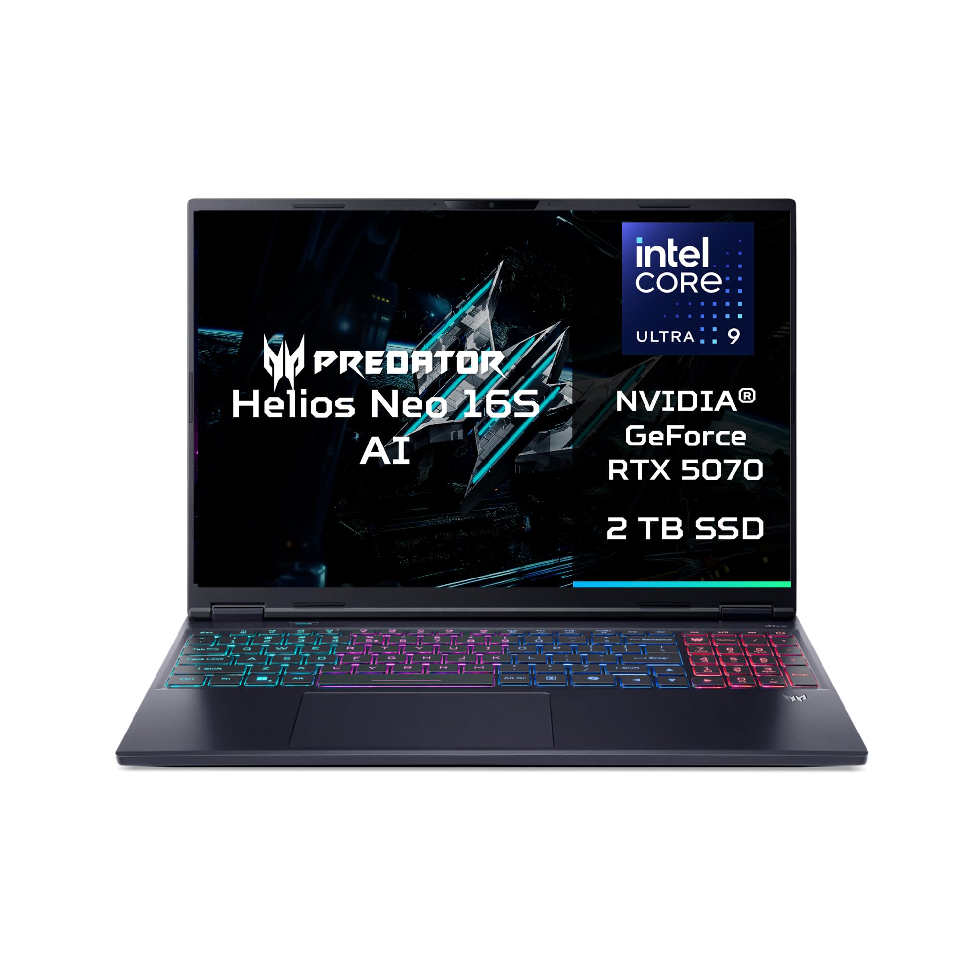 acer Predator Helios Neo 16S AI PHN16S-71-976U Notebook Gaming, NVIDIA GeForce RTX 5070 8 GB GDDR7, Intel Core Ultra 9 275HX, RAM 32 GB DDR5, 2 TB SSD, Display 16" OLED 240 Hz DDS, Windows 11 Home