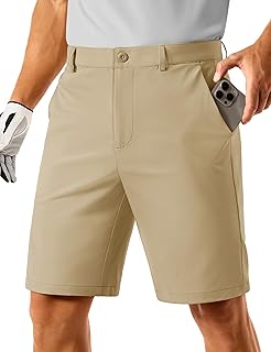 Men's Golf Shorts 9 Inch Inseam Stretch Lightweight Dress Work Casual Short with 4 Pockets Quick Dry Flat Front - Buy now