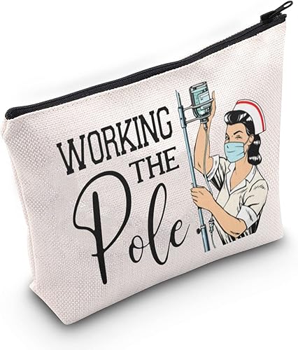 TOBGBE ER Enfermera Regalo Sala de Emergencias Enfermera Bolsa con Cremallera UCI Enfermera Regalo Enfermera Apreciación Maquillaje Bolsa Enfermera