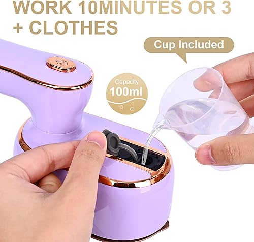 Miniatura 4 de Mini plancha de vapor de viaje plancha de vapor portátil de mano para ropa, ropa de vapor, pequeña plancha de vapor eléctrica para camisas de