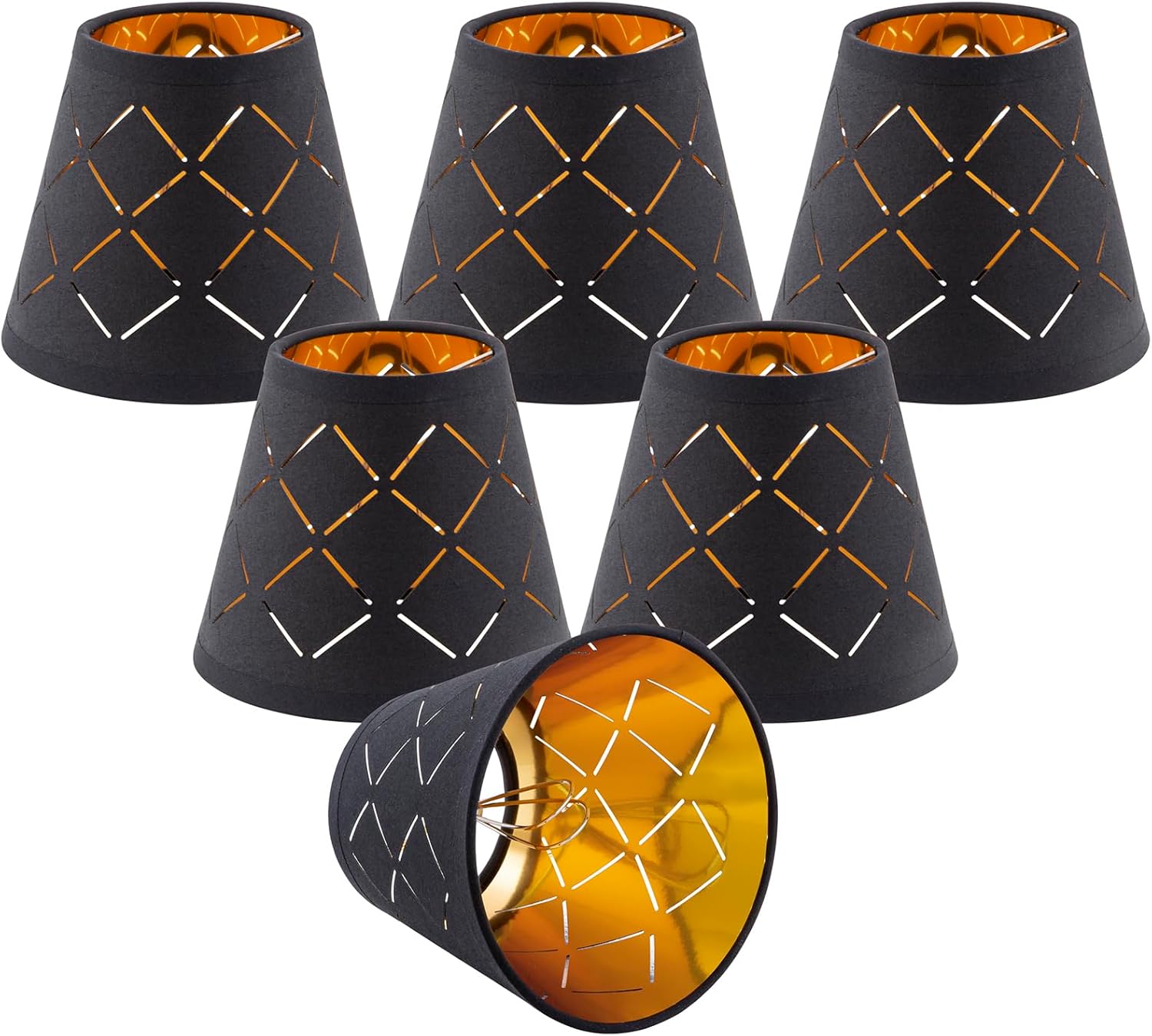 Senmao Home Decor Small lamp shades set of 6 chandelier shades 3" X 6