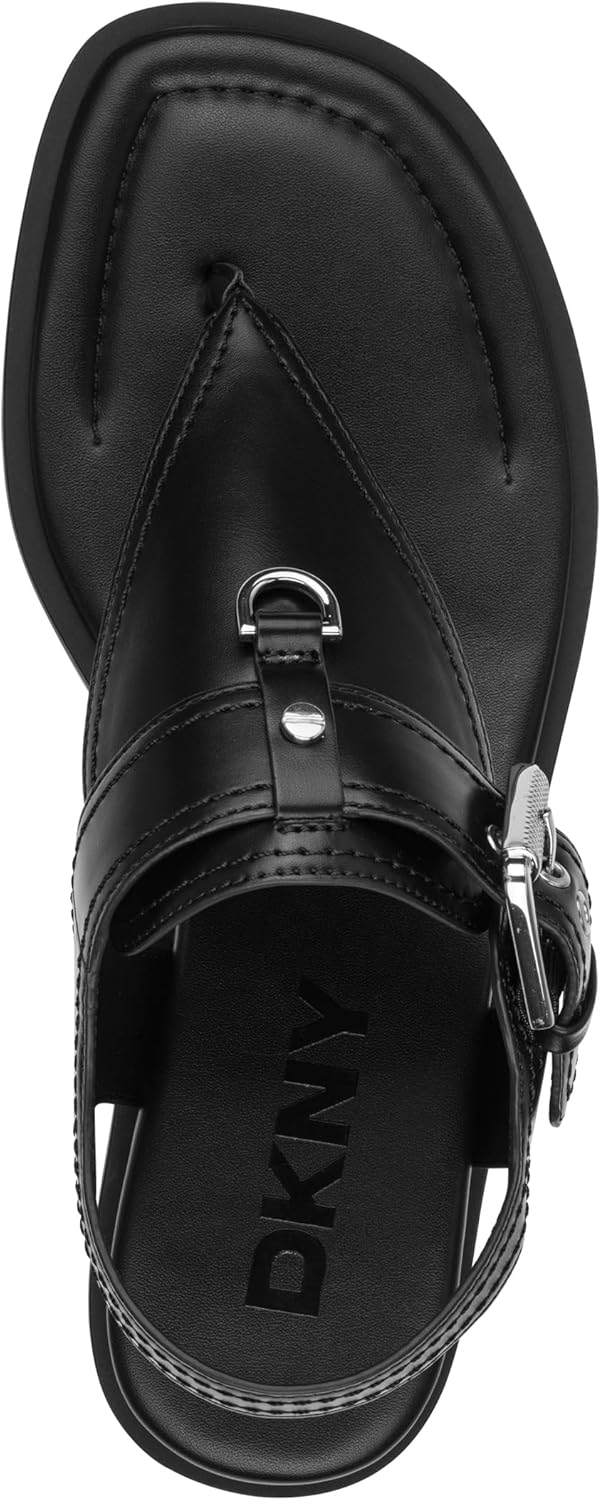 DKNY Women's Cassiane Flat Thong Sandal With Belt Detail