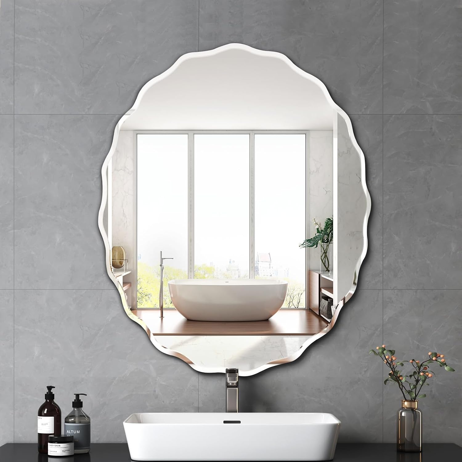 Pregaspor 24x30 Inch Frameless Oval Wall Mirror for Bathroom Sink, Minimalist Bathroom Vanity Mirror with Beveled Edge, Mo... - Review, Price and Buying Guide