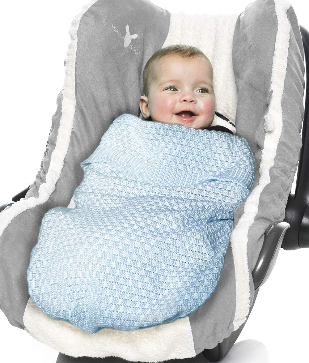 Wallaboo Baby Blanket Eden, Sky Blue