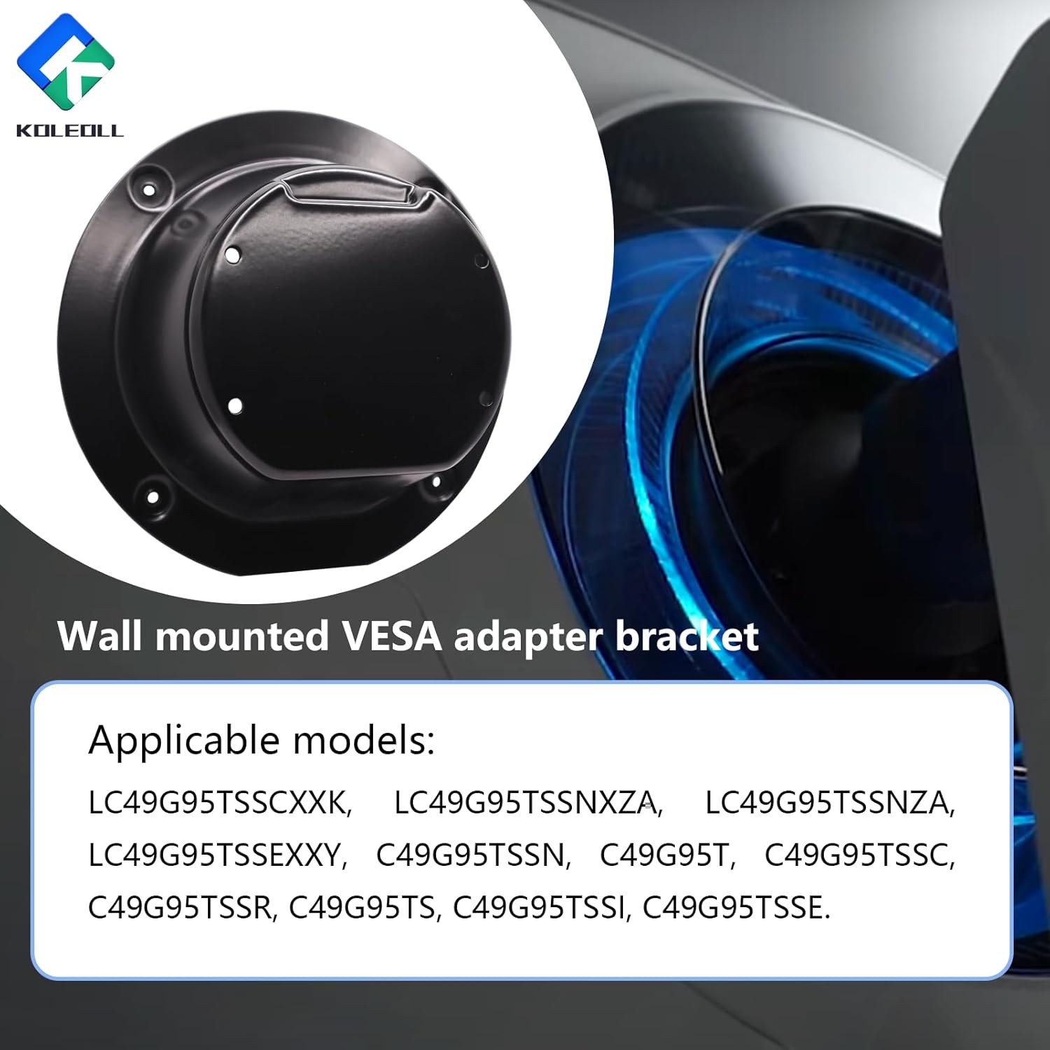 Wall Mount vesa Adapter Bracket fits for Samsung Odyssey g9 for C49G95T LC49G95TSSNXZA
