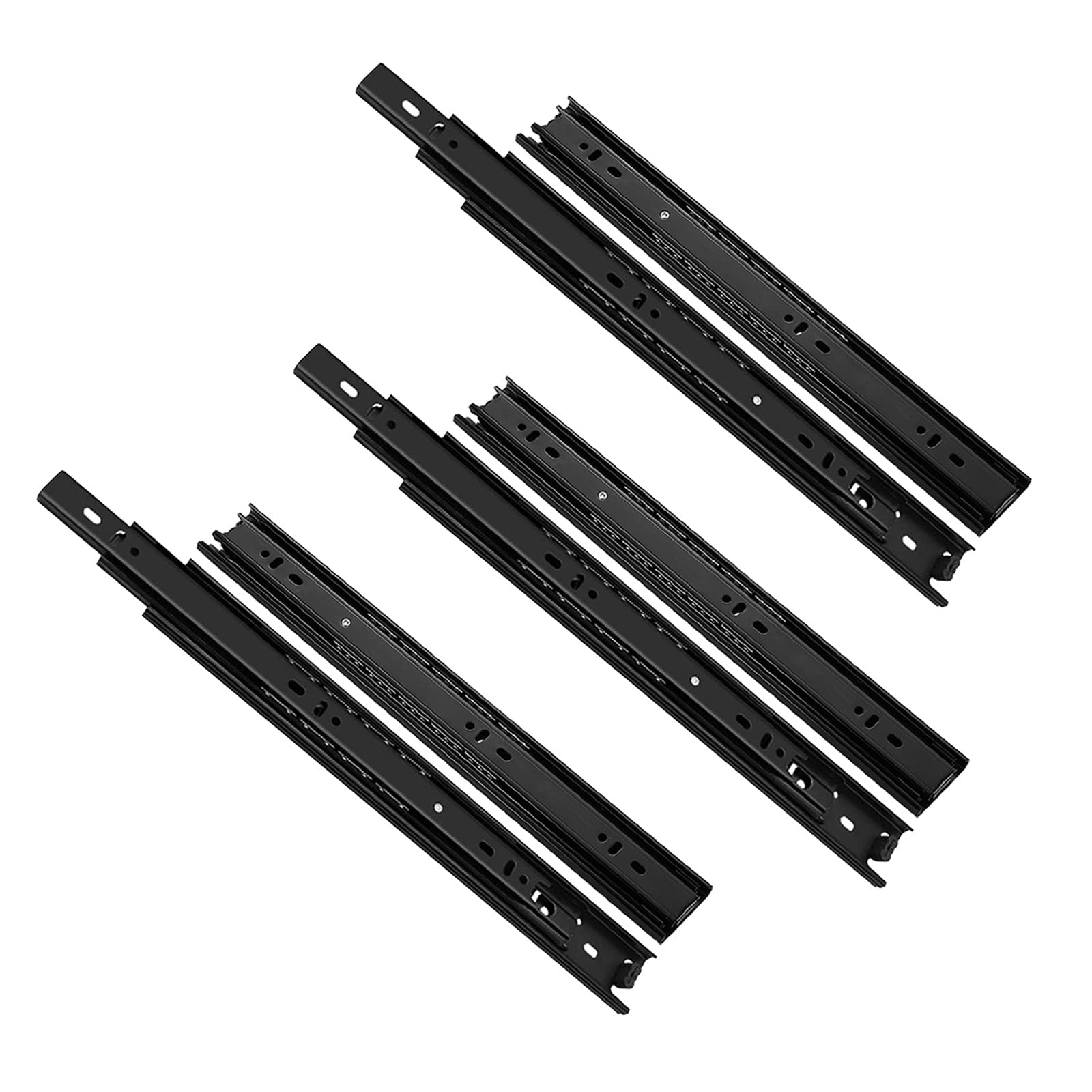 Guías for cajones, guías telescópicas con rodamiento de bolas, resistentes, versátiles, for cajones industriales, máquinas expendedoras, rieles de herrajes for muebles de gabinete, ancho 45 mm, guías