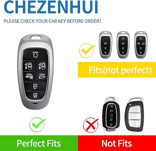 Miniatura 2 de Compatible con funda para llavero Hyundai con cordón de cuero, Blanco, Blanco, Moderno