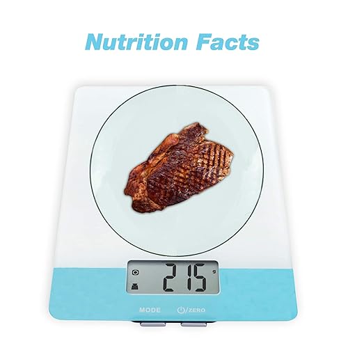 Miniatura 2 de EasyHome Báscula digital de cocina de alimentos, calculadora nutricional profesional, peso, calorías, grasa, colesterol, carbohidratos, función de