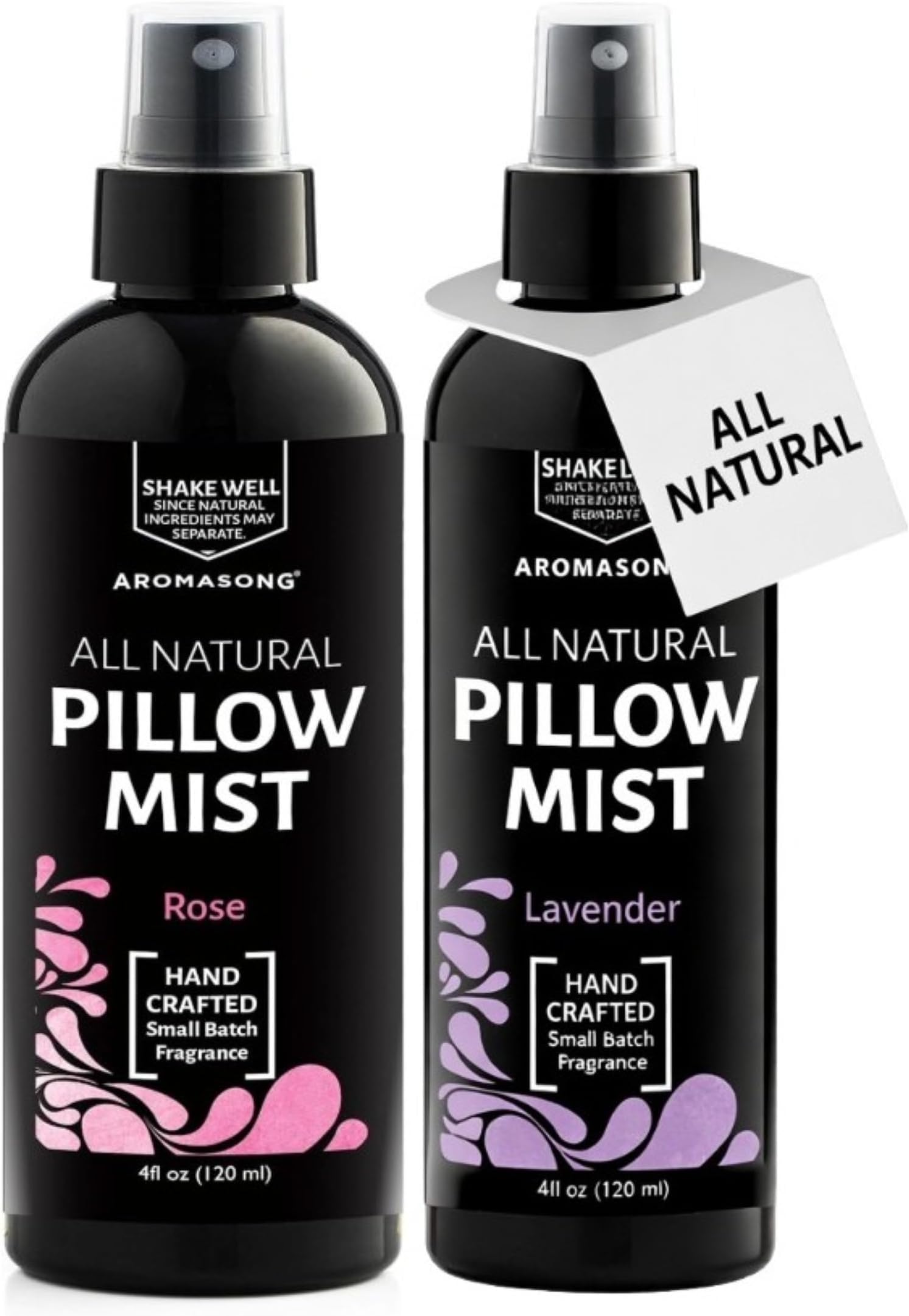 Rose & Lavender Pillow Spray Bundle for Sleeping – All Natural Calming Linen & Bedtime Sleep Mist with Botanical Essential Oils for Deep Sleep & Stress Relaxation