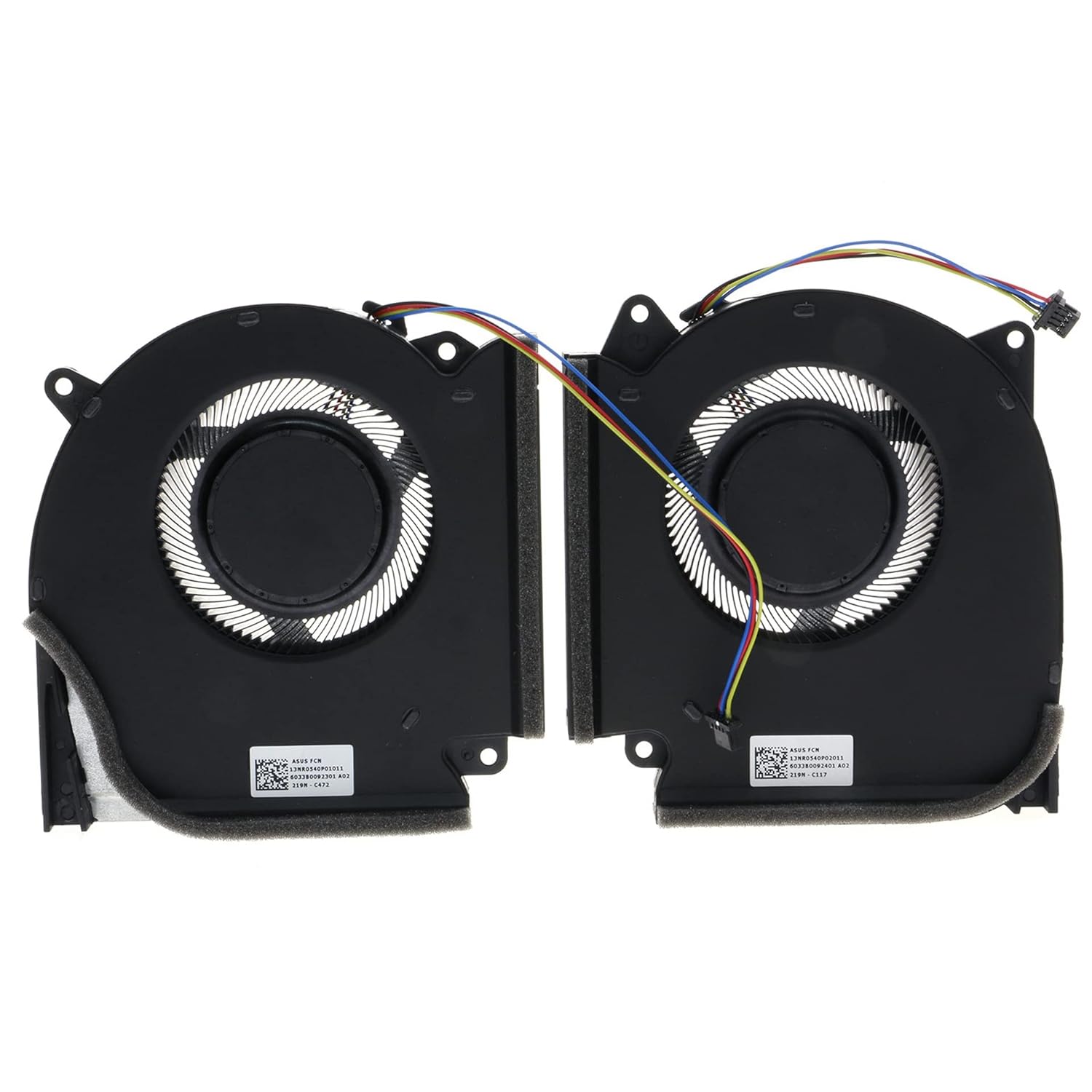 Replacement CPU+GPU Cooling Fan for Asus ROG Strix G513IM G513QR G513QM G513IR G513Q G533QM G533QR G533QS G713IM G713IR G713QM G713QR G733QS G733QSA G733QM G733QR PX713QM 12V FNAA 13NR0540P02011