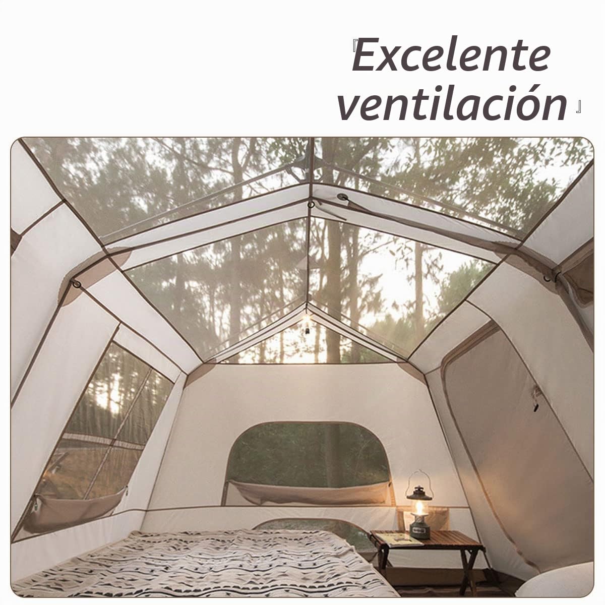 Naturehike Tienda de Campaña 4-6 Personas 13㎡ con Lona de Tienda Tienda de Campaña Familiar Tienda Pop Up para 4-6 Personas Tienda Cabina