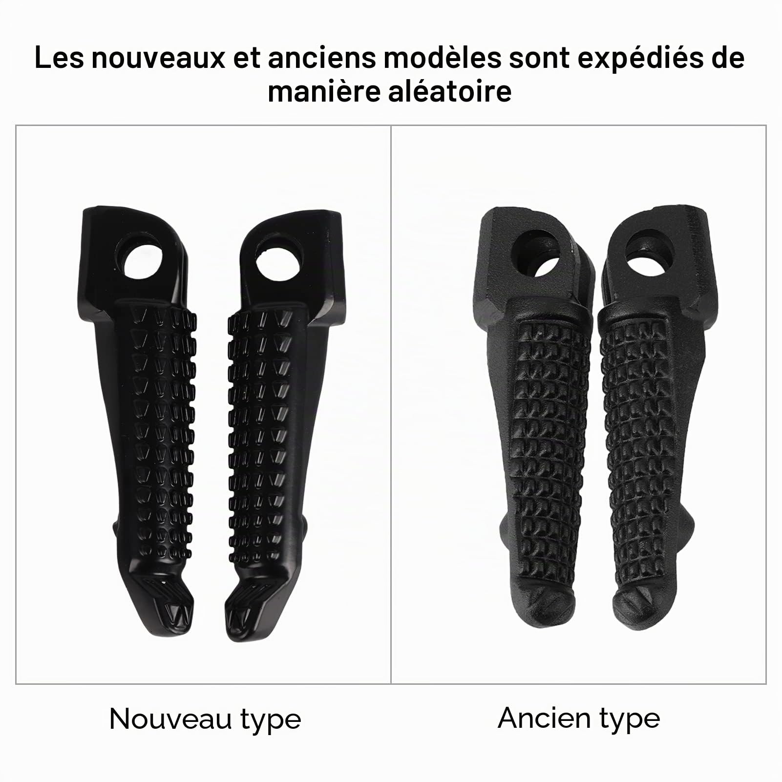 Er6 Repose-Pieds Mt07 Repose-Pieds Moto Noir pour Z800 Z750 Repose Pieds e Z1000 Pied AV Zx9r Reposapies Moto Speedfight 2 Fussrasten Sozius