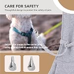 Dog Sling Carrier - Reversible Puppy Carrier Bag with Storage Pocket, Hand Free Dog Sling Carrier for Carrying Small Dogs and Cats,Travel Safety Harness, Dog and Cat Harness (Grey)