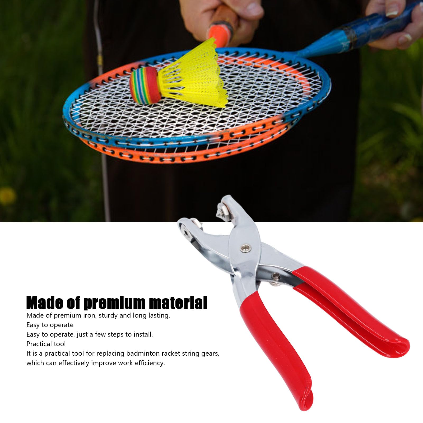 Pince à œillets de Raquette 4 en 1 Portable pour Réparation de Badminton