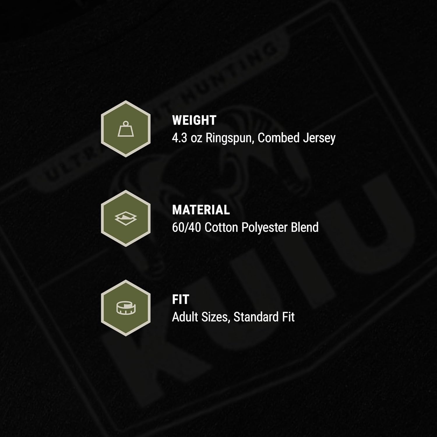 KUIU Logo Sign T-Shirt for Men – Lightweight Cotton Polyester Hunting Tee – Soft, Durable Standard Fit Crew Neck - Image 6