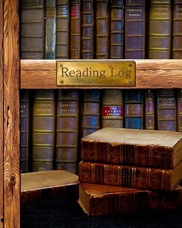 smART bookx Reading Log Journal: Antique Books Design, 8x10 Softcover, 100 Pages for Book Lovers & Trackers