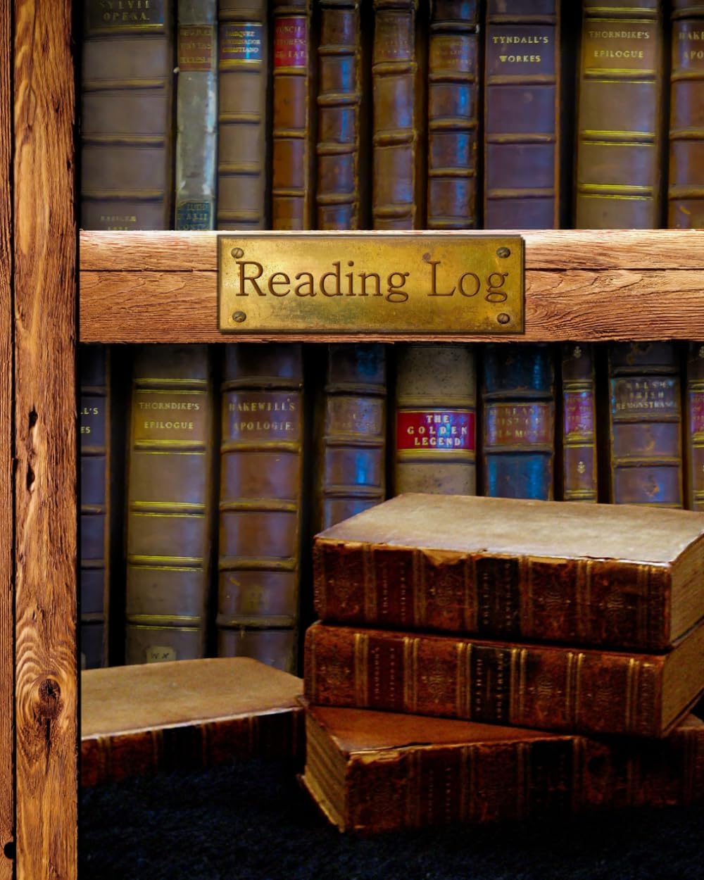 Reading Log: Gifts for Book Lovers / Reading Journal [ Softback * Large (8" x 10") * Antique Books * 100 Spacious Record Pages & More... ] (Reading Logs & Journals)