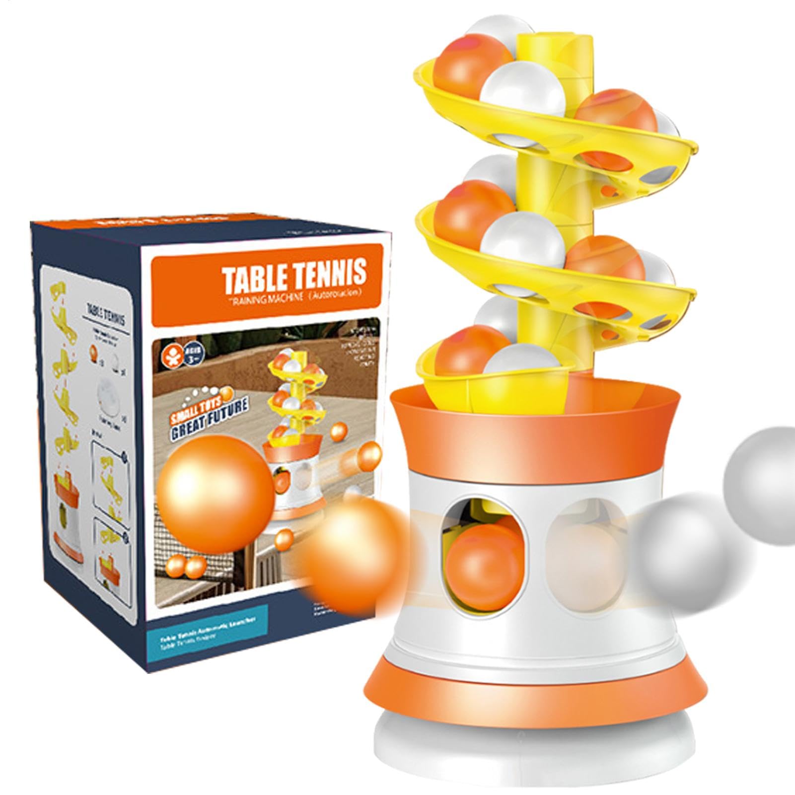 Pong Machine - Pong Automatic Ball Machine Shooter con 16 palline - Portatile Ball Thrower Table Tennis Macchina di Servizio Automatico per principianti per