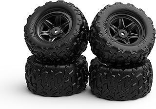 RC Car Reifen Ersatzteil Set – Offroad-Reifen mit Felgen, 4 Stück, kompatibel mit HS16-81