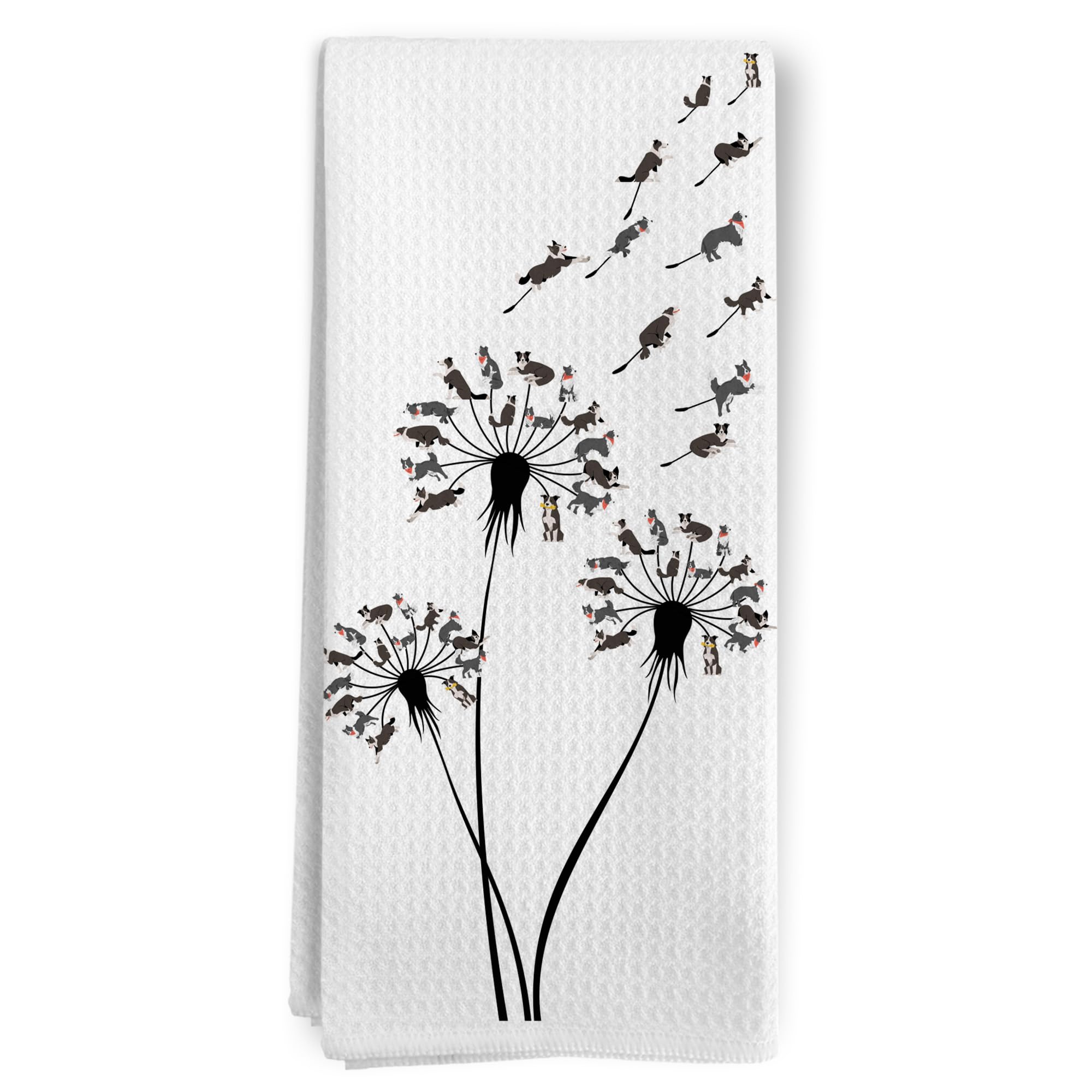 BitKAM Australian Shepherd Dog Kitchen Towels, Australian Shepherd Dandelion Dog Lover Decorative Kitchen Towels, Australi...