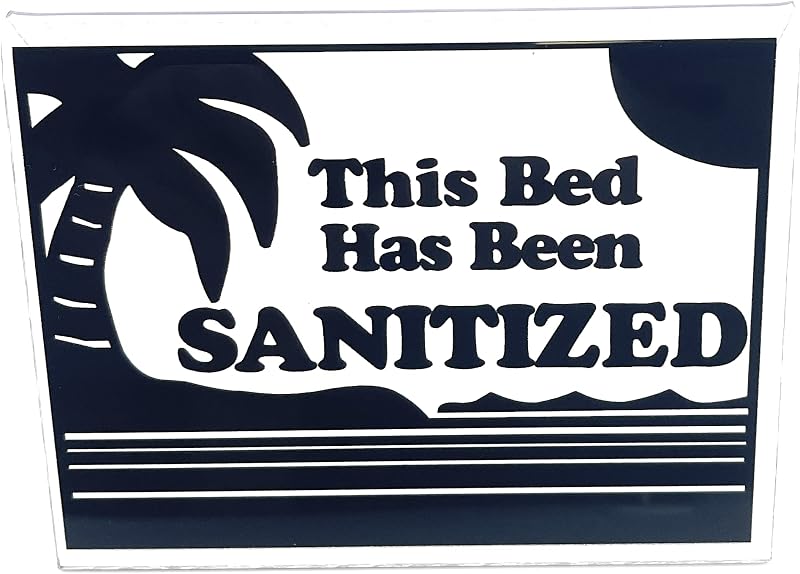 Placa de acrílico Generic para cama de bronzeamento, letras pretas, 8,89 cm x 11,43 cm, 1 unidade