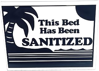 Tanning Bed Acrylic Sign This Bed Has Been Sanitized 3X4.5" Black Lettering for Tanning Salon