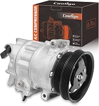 Air Conditioner AC Compressor with A/C Clutch Fits for Volkswagen- Passat R32 Golf Jetta Beetle-Cabrio Rabbit Beetle 2005-2014, for Audi TT RS Quattro 2012-2013, Replaces 1K0820803