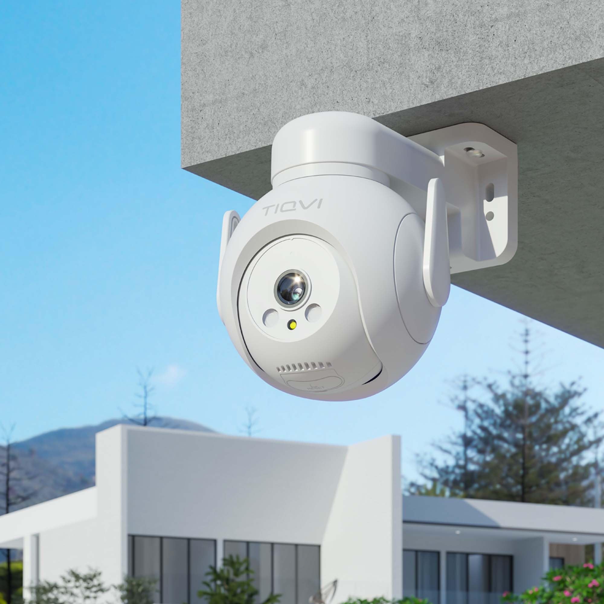 Telecamera Di Sicurezza Tiqvi Per Interni 1080P – WiFi Dualband 2.4/5 GHz, Visione Notturna IR 8m, Rilevamento Movimento E Audio Bidirezionale, App Calex Smart