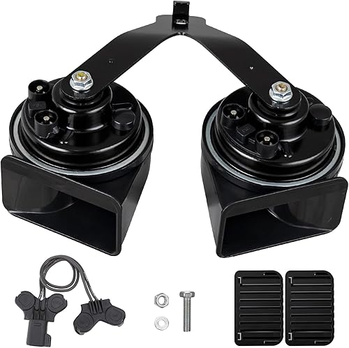 Vista 102 de FARBIN Bocina de coche compatible con Toyota/Lexus/Subaru, etc. Bocina de caracol eléctrica de tono alto y bajo de 12 V con parrilla protectora