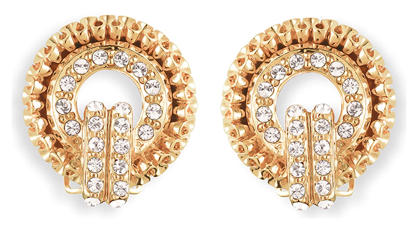 Ohrclip Tourbillon - Kristall - 22kt vergoldet