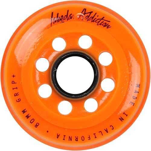 Miniatura 3 de Labeda Ruedas de hockey sobre ruedas Addiction Blanco/Naranja 2.992 in 76A 3.150 in 78A Hilo 2.992 in 76A / 3.150 in 78A Hilo Paquete de 8
