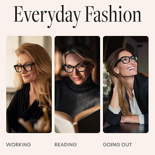 Miniatura 7 de CCVOO 2.0 Anteojos de lectura estilo Oprah para mujeres, elegantes, anteojos azules para mujeres, gafas de lectura