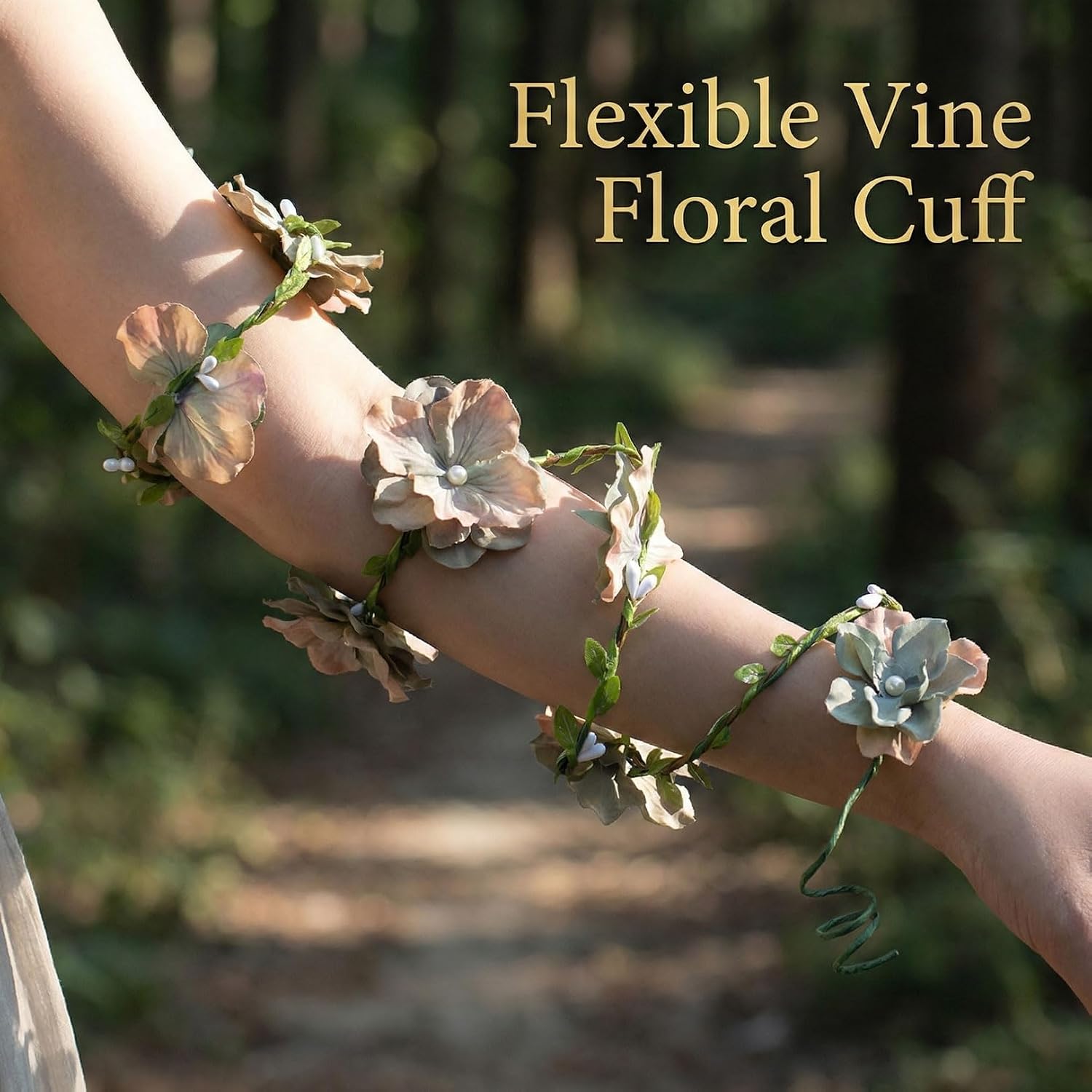 Flowers Arm Wrap Fairy Costume for Women, Fairy Floral Arm Wrap Dress Up Accessories for Wedding Birthday Party Supplies