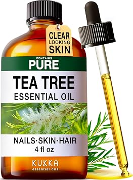 Mandarin Essential Oil for Diffuse & Tea Tree Essential Oil for Diffuser Set - Aromatherapy Grade Essential Oils Set - 2X 4 Fl Oz - Kukka