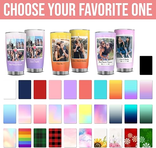 Miniatura 5 de Wassmin Vaso personalizado con texto de imagen, acero inoxidable, 20 onzas, 30 onzas, taza de viaje aislada con imágenes, fotos, regalos para