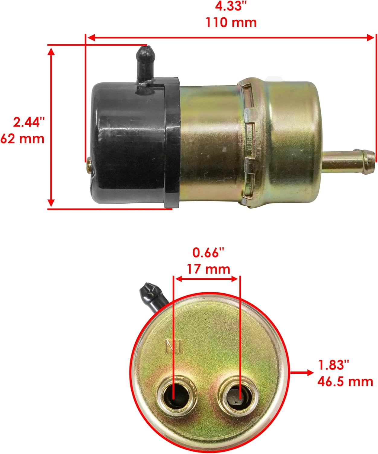 Caltric Fuel Pump Compatible with Yamaha Royal Star Midnight Venture 1300 Xvz1300 Xv-Z1300 2002-2007