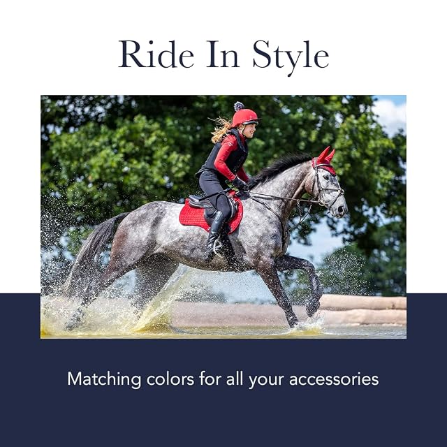 Foto 8 de 8 de Lemieux Prosport GP Jumping Square Standard Strap - Sudadero Completo para Caballo, Color Negro, Talla Large