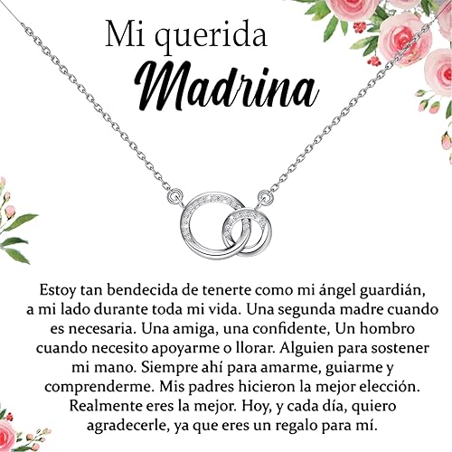 TGBJE Regalo de Madrina, collar de Madrina, regalo de madrina, regalo de madrina, regalo de agradecimiento para padrinos de primera comunión
