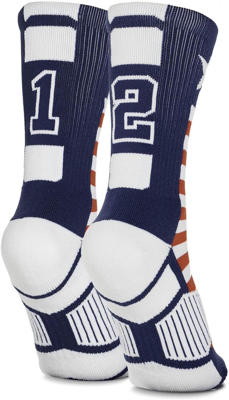 ChalkTalkSPORTS Custom Team Number Socks | Athletic Performance Socks | USA | Choose Your Number - Image 3